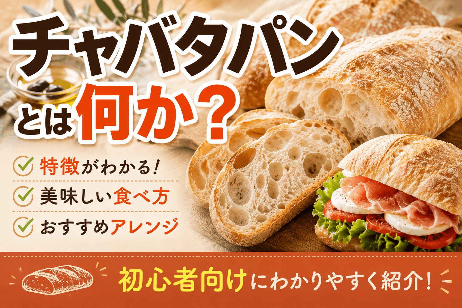 チャバタパンとは何か？特徴・食べ方・おすすめアレンジを初心者向けに紹介