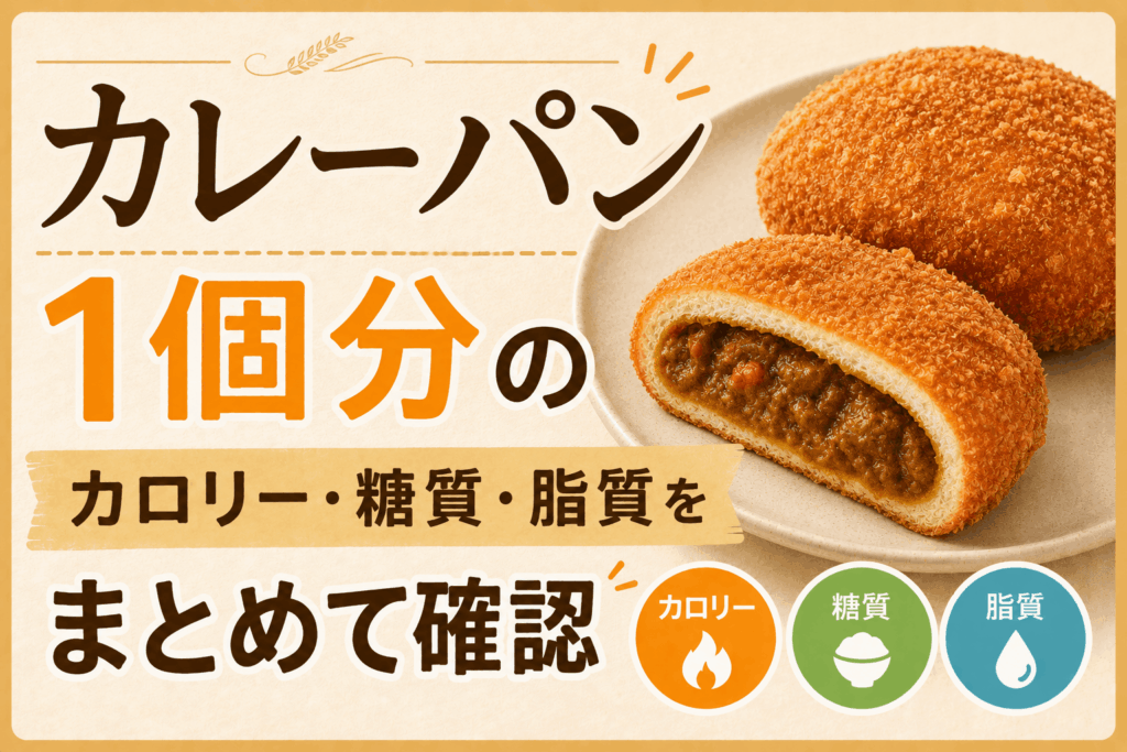 カレーパンのカロリーは1個何kcal？糖質・脂質もまとめてチェック