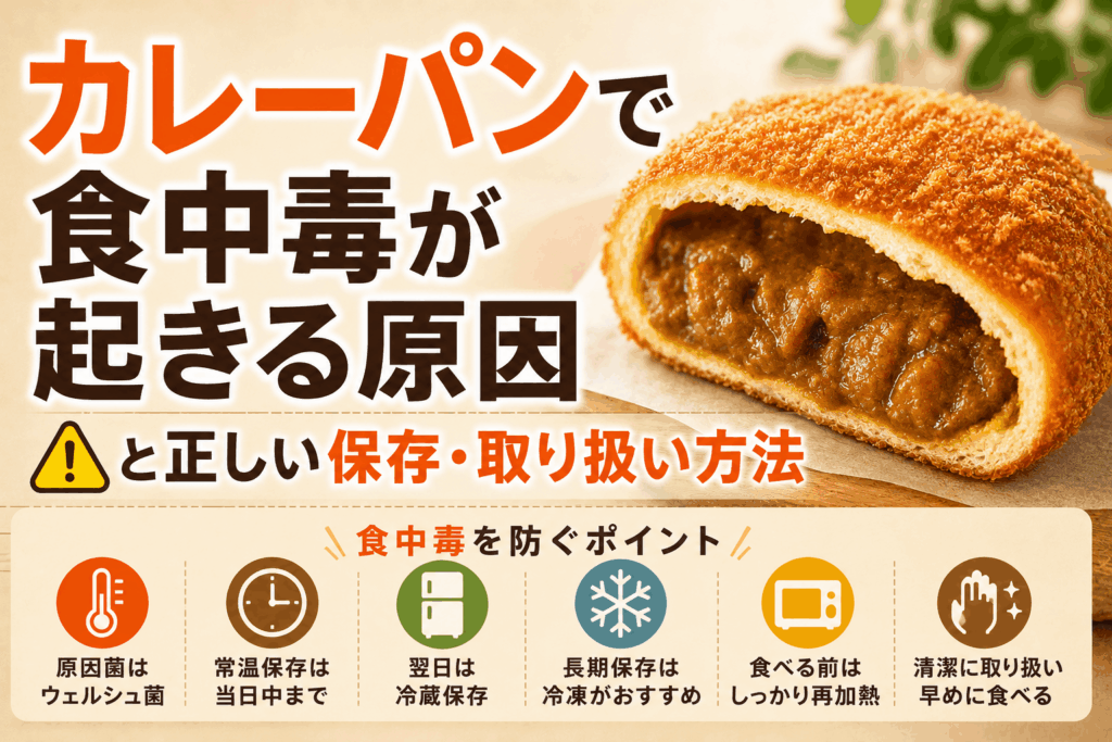 カレーパンで食中毒が起きる原因と正しい保存・取り扱い方法