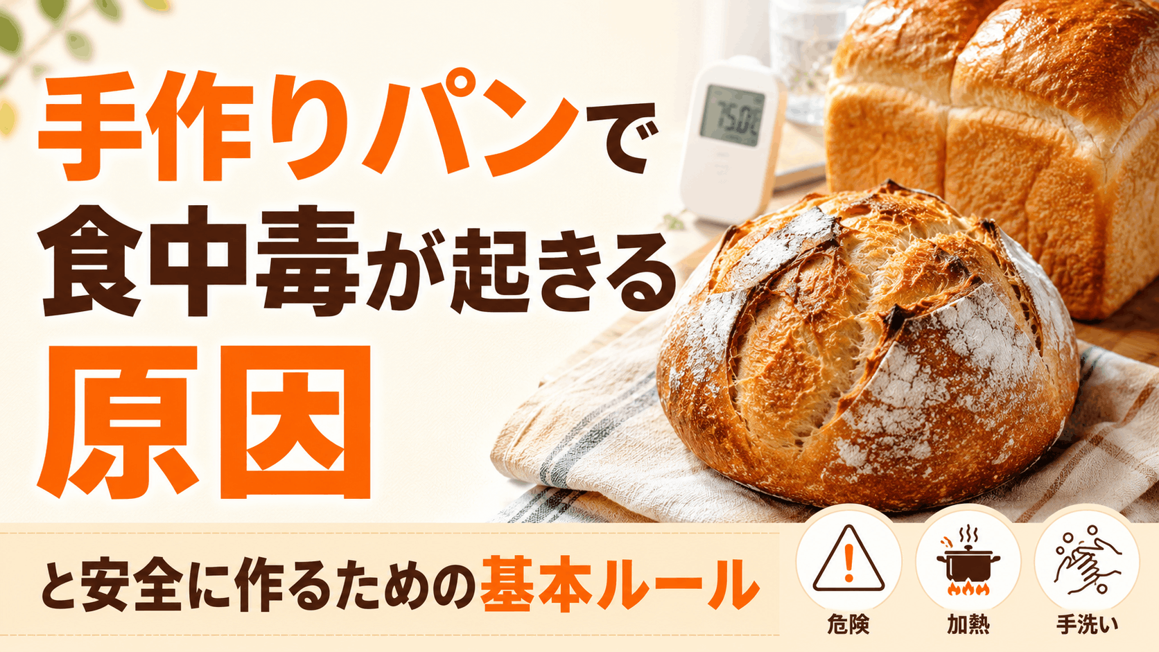 手作りパンで食中毒が起きる原因と安全に作るための基本ルール