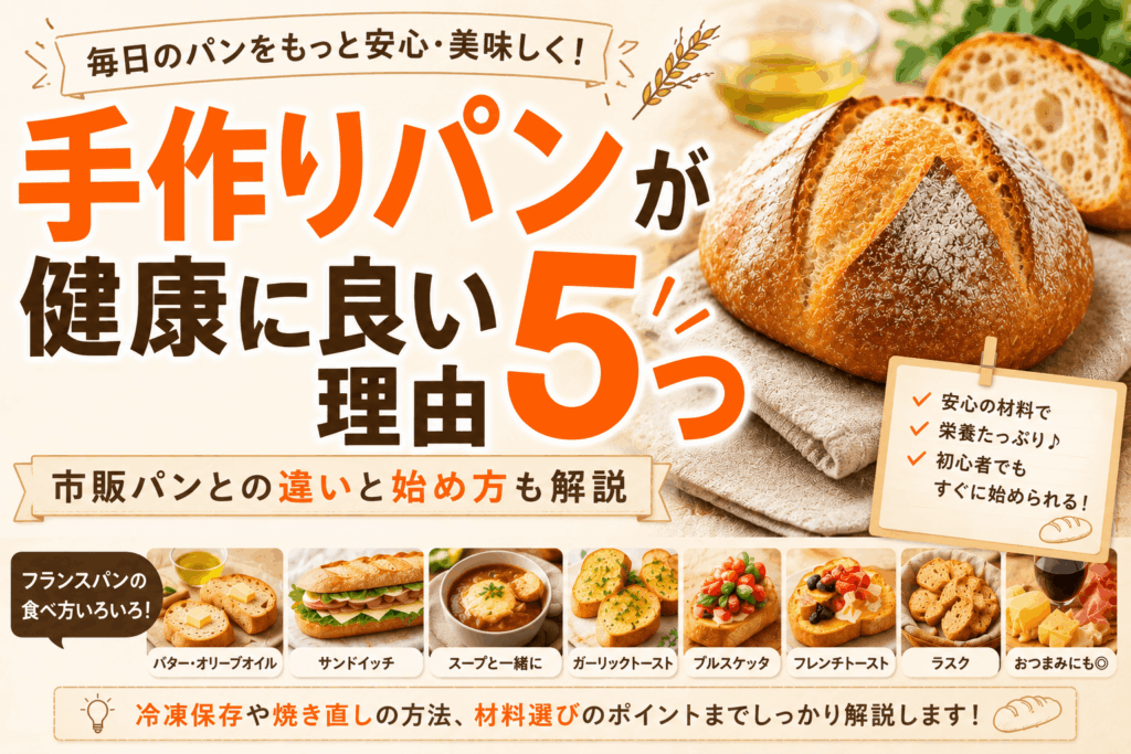 手作りパンが健康に良い理由5つ｜市販パンとの違いと始め方