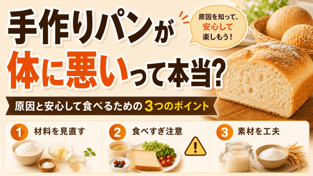 手作りパンが体に悪いって本当？原因と安心して食べるための3つのポイント
