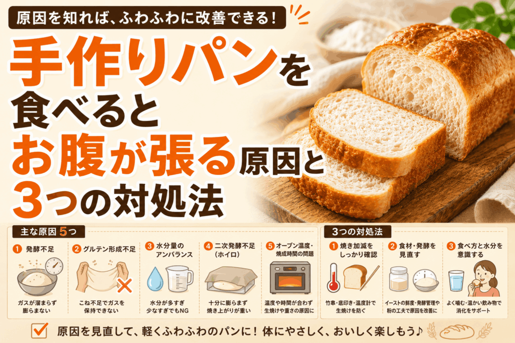 手作りパンでお腹が張る原因とは？対処法と予防のポイントをわかりやすく解説