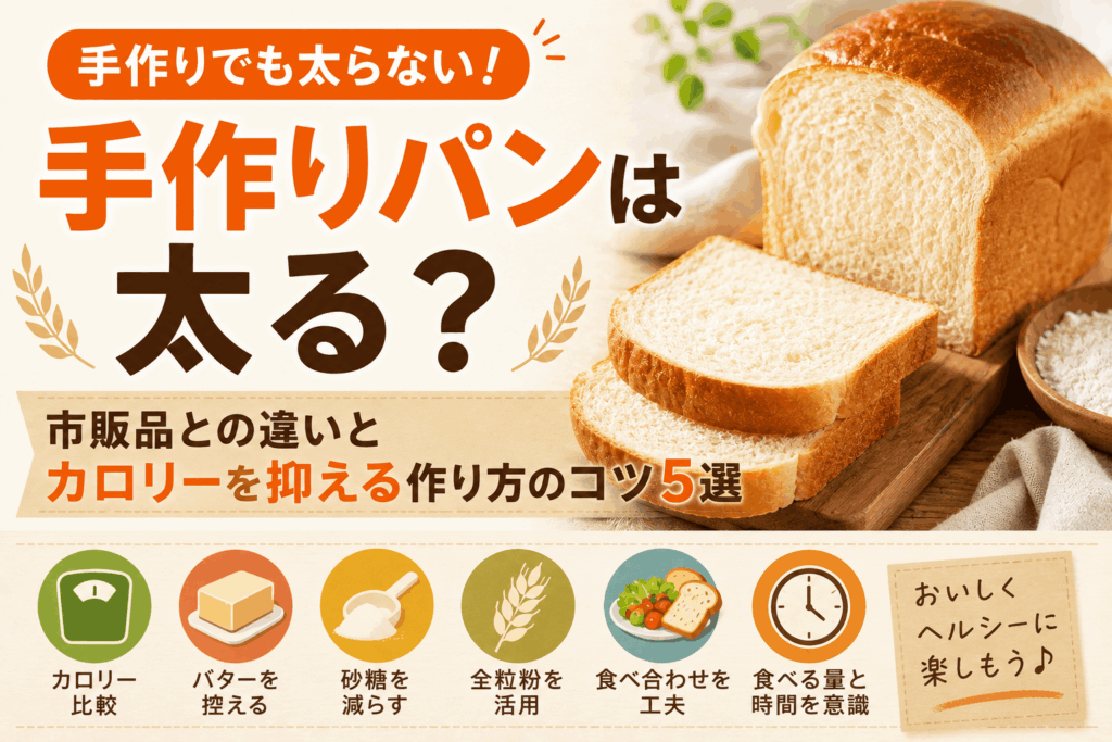 手作りパンは太る？市販品との違いとカロリーを抑える作り方のコツ5選
