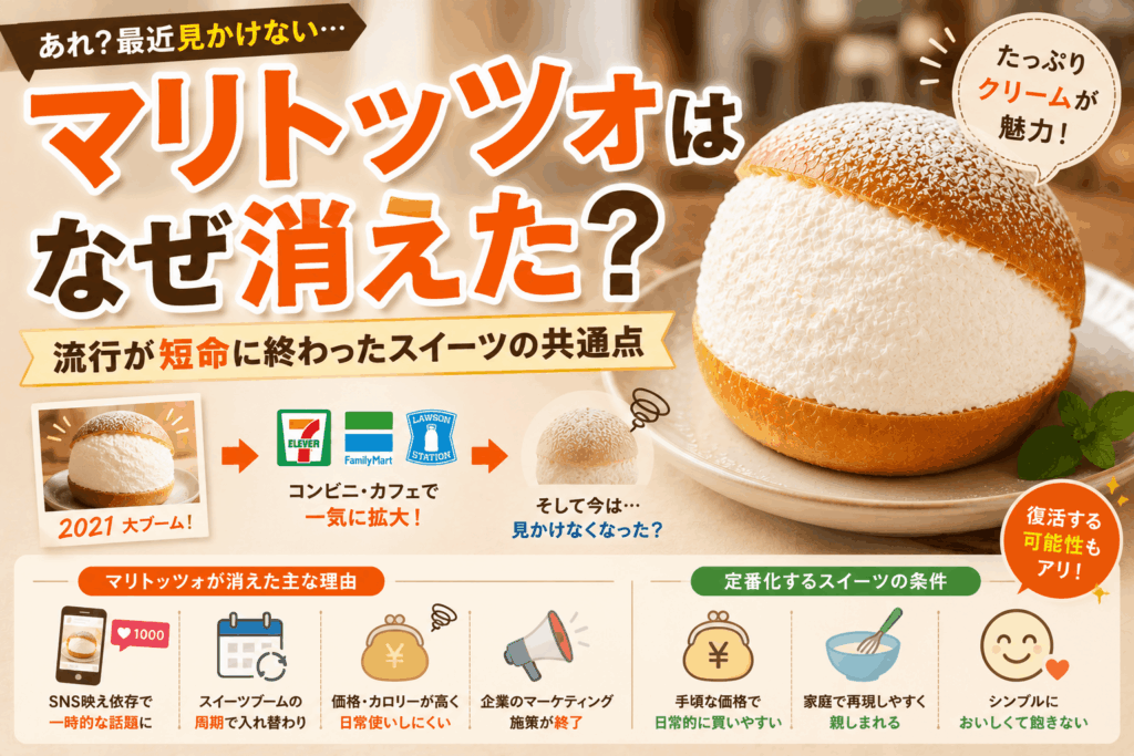マリトッツォはなぜ消えた？流行が短命に終わったスイーツの共通点