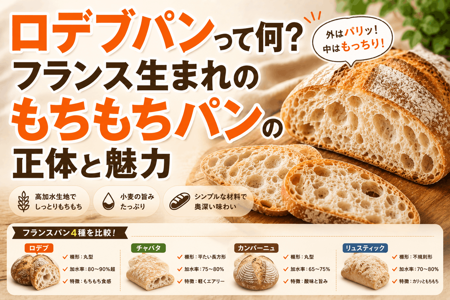 ロデブパンって何?フランス生まれのもちもちパンの正体と魅力