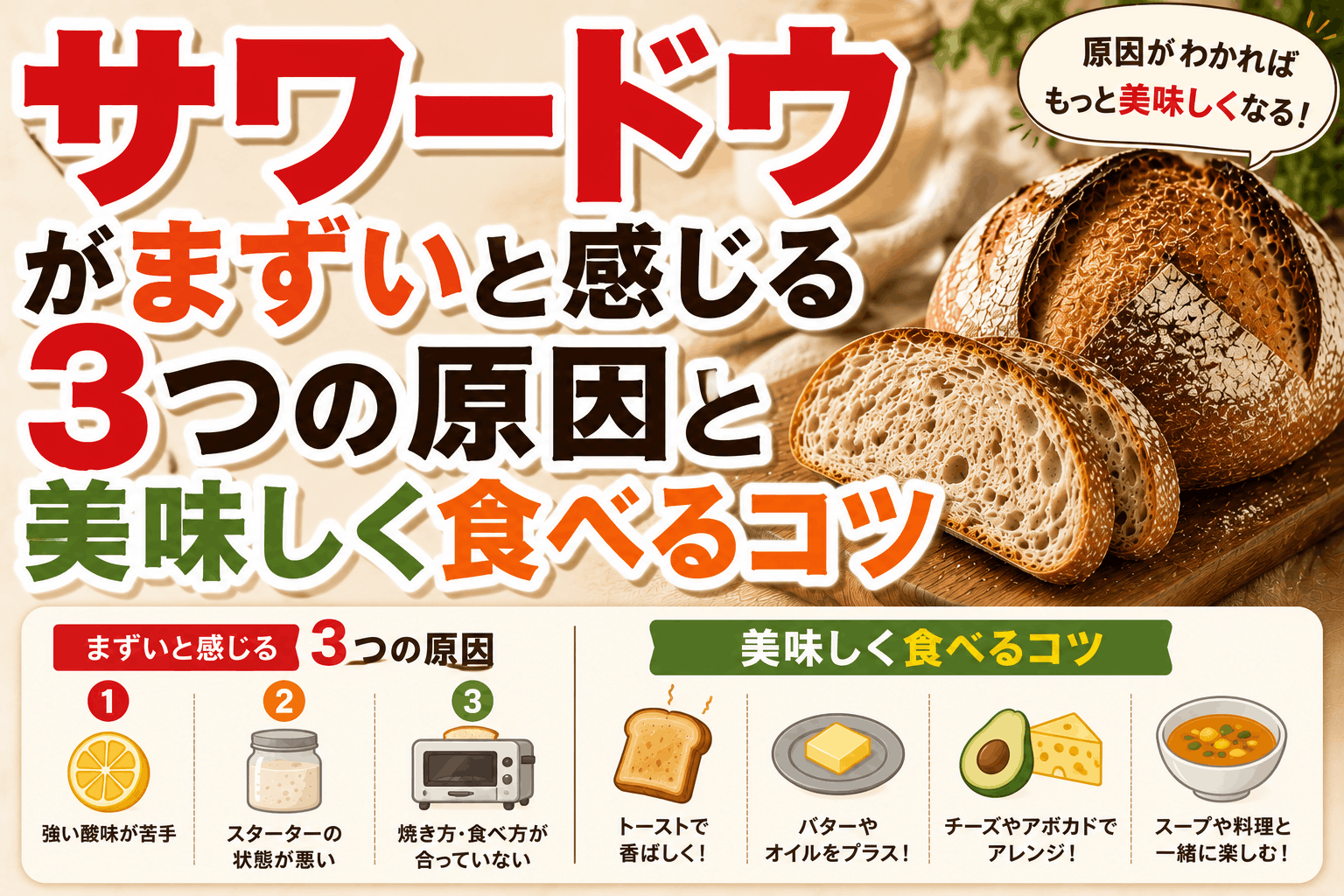サワードウがまずいと感じる3つの原因と美味しく食べるコツ