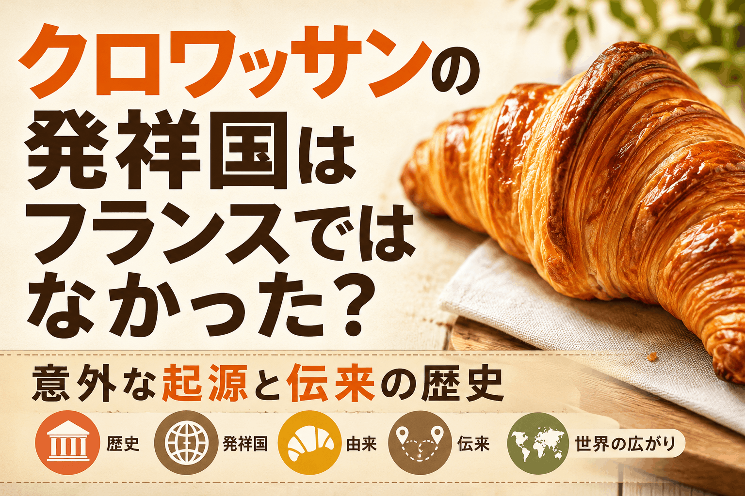 クロワッサンの発祥国はフランスではなかった？意外な起源と伝来の歴史