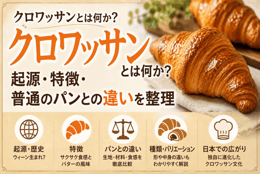 クロワッサンとは何か？起源・特徴・普通のパンとの違いを整理