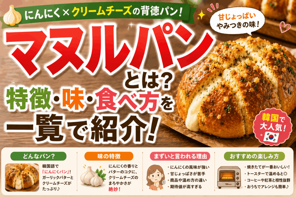 マヌルパンとは？韓国発の人気パンの特徴・味・食べ方を一覧で紹介