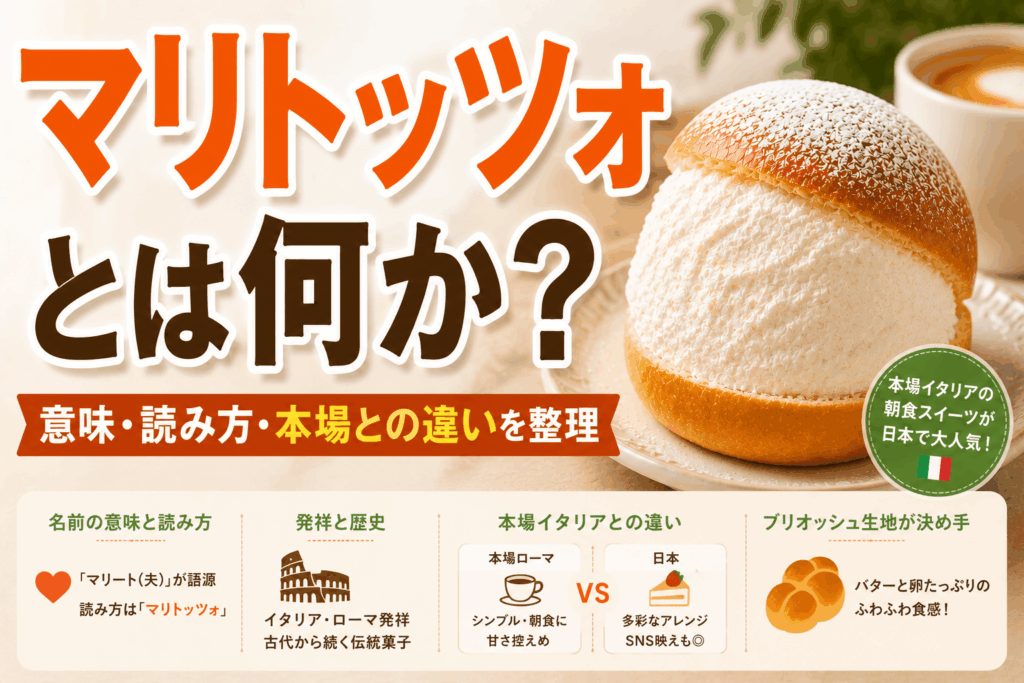 マリトッツォとは何か？意味・読み方・本場イタリアとの違いを整理