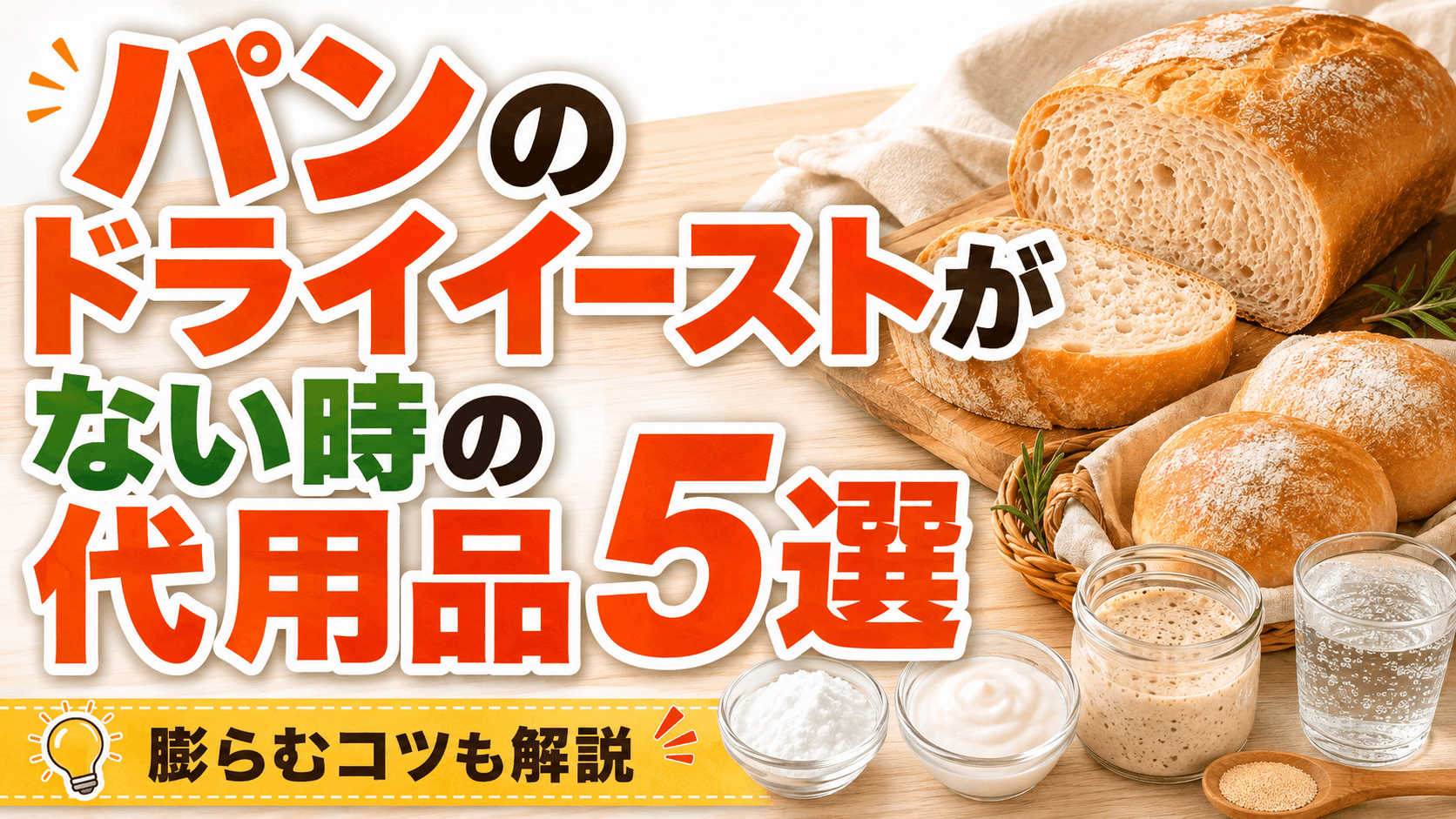 パンのドライイーストがない時の代用品5選｜膨らむコツも解説