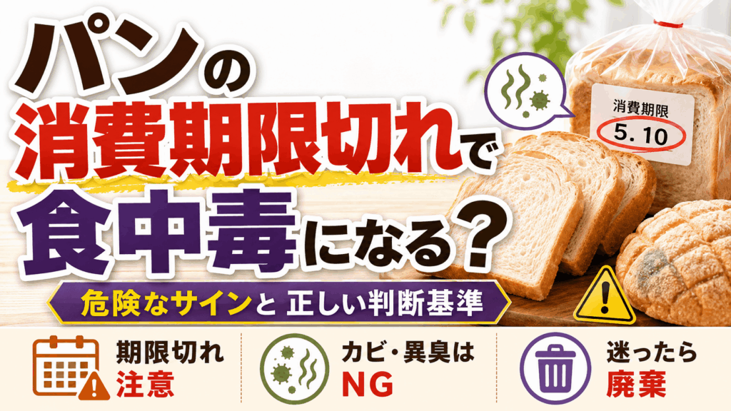 パンの消費期限切れで食中毒になる？危険なサインと正しい判断基準