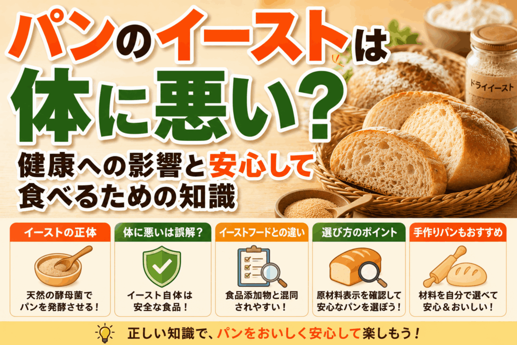 パンのイーストは体に悪い？健康への影響と安心して食べるための知識