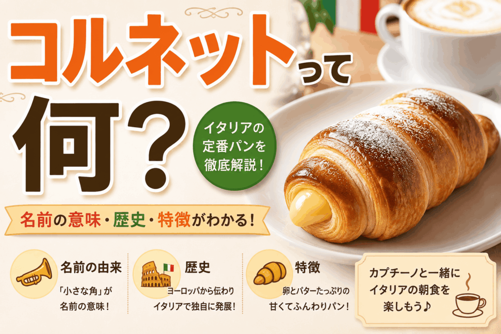 コルネットって何？パンの名前の意味・歴史・特徴をわかりやすく解説