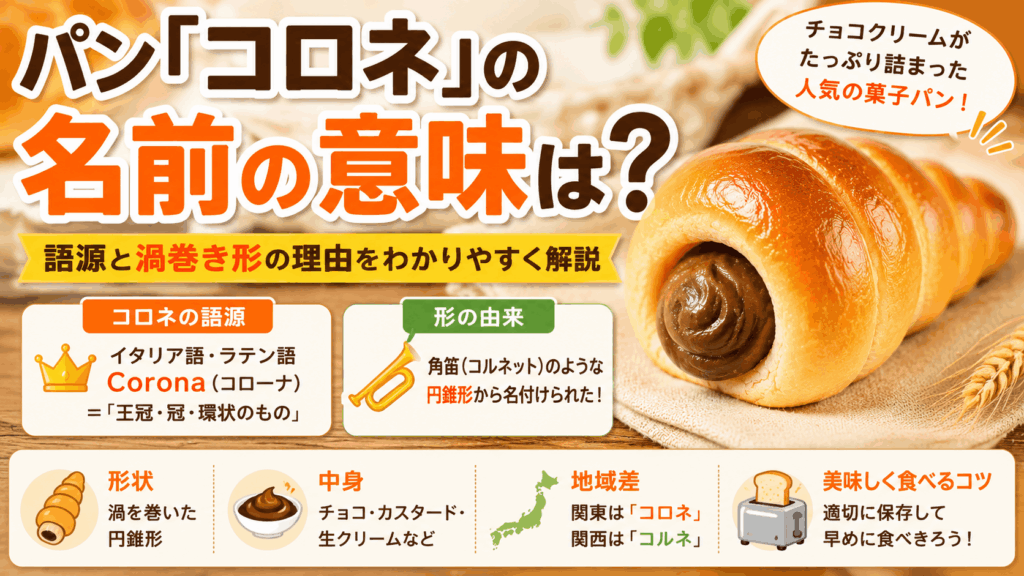 パン「コロネ」の名前の意味は？語源と渦巻き形の理由をわかりやすく解説