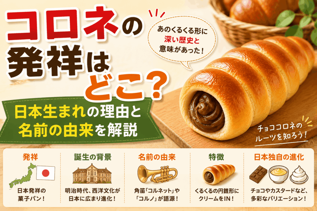 コロネの発祥はどこ？日本生まれの理由と名前の由来を解説