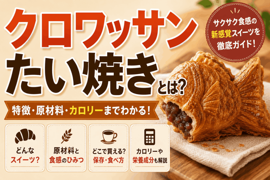 クロワッサンたい焼きとは？サクサク食感の新感覚スイーツを徹底ガイド
