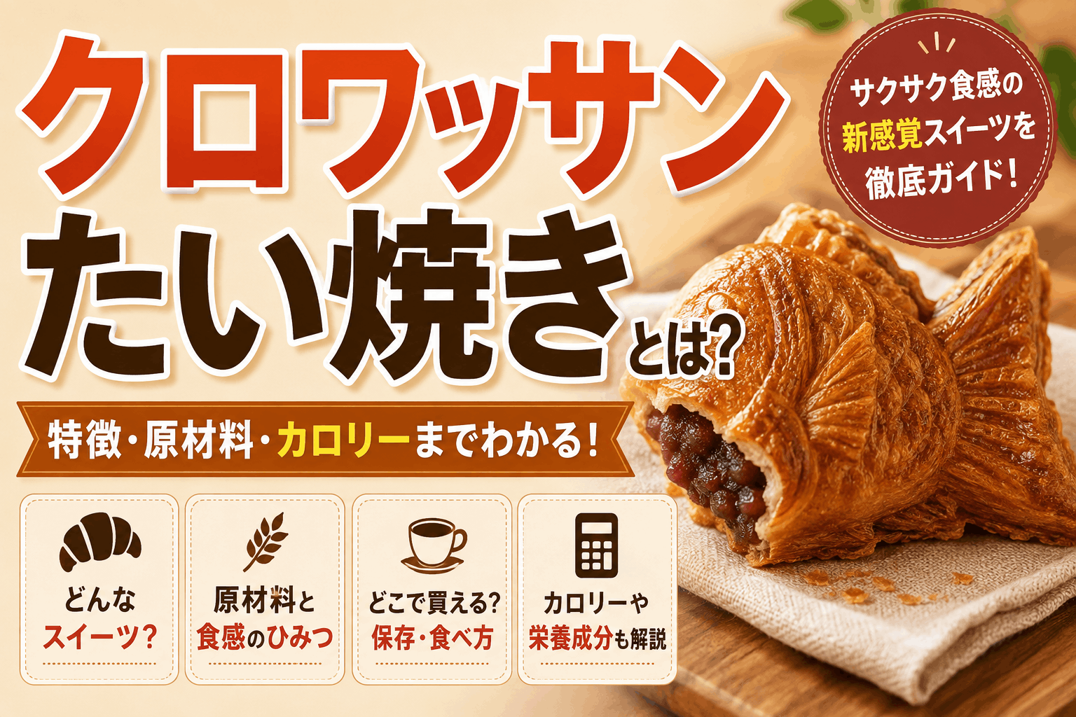 クロワッサンたい焼きとは？サクサク食感の新感覚スイーツを徹底ガイド