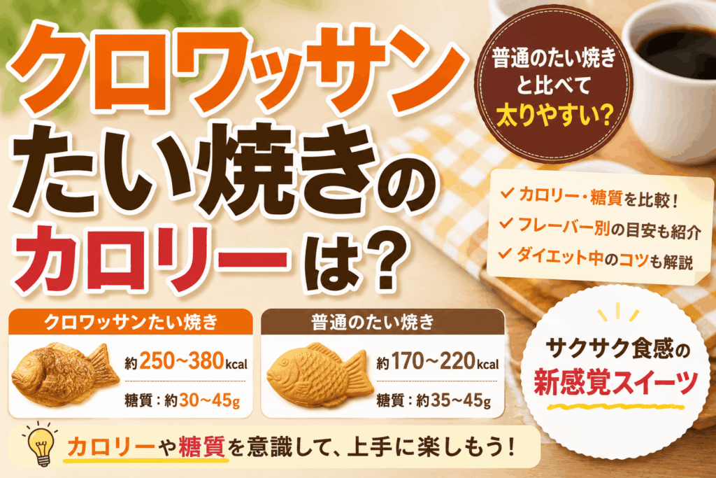 クロワッサンたい焼きのカロリーは？普通のたい焼きと比べて太りやすい？