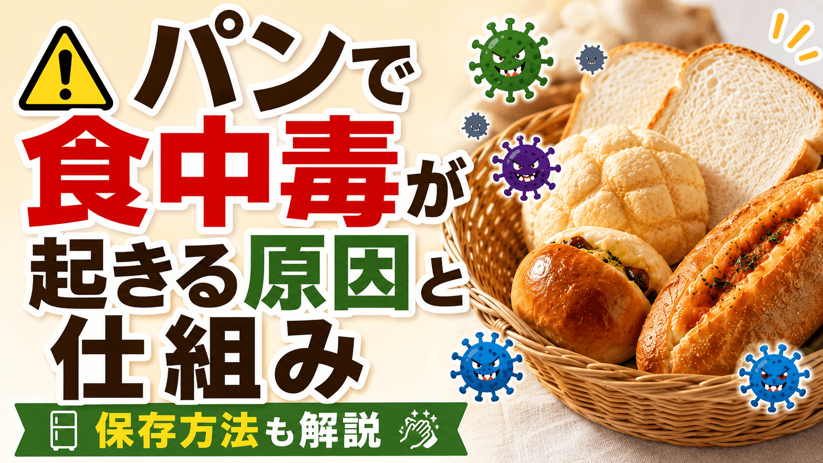 パンで食中毒が起きる原因と仕組み|意外なリスクと正しい保存方法