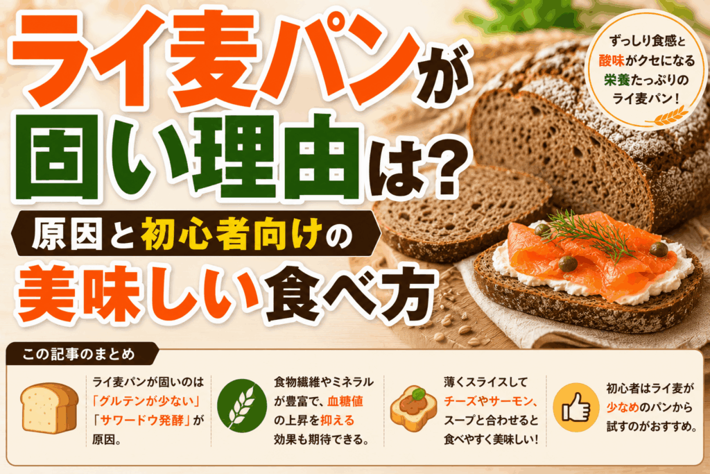 ライ麦パンが固い理由は？原因と初心者向けの美味しい食べ方