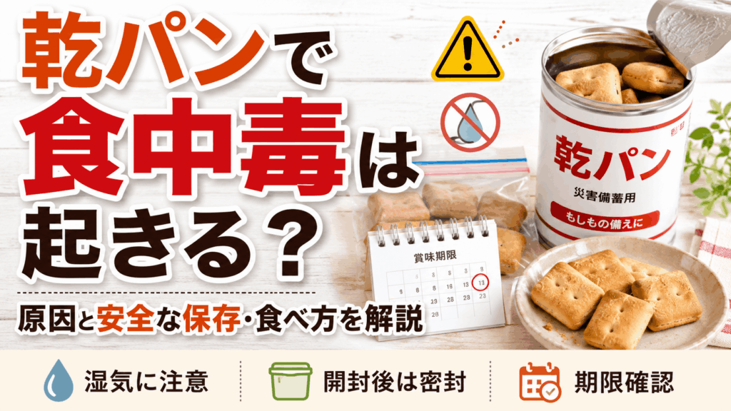 乾パンで食中毒は起きる？原因と安全な保存・食べ方を解説