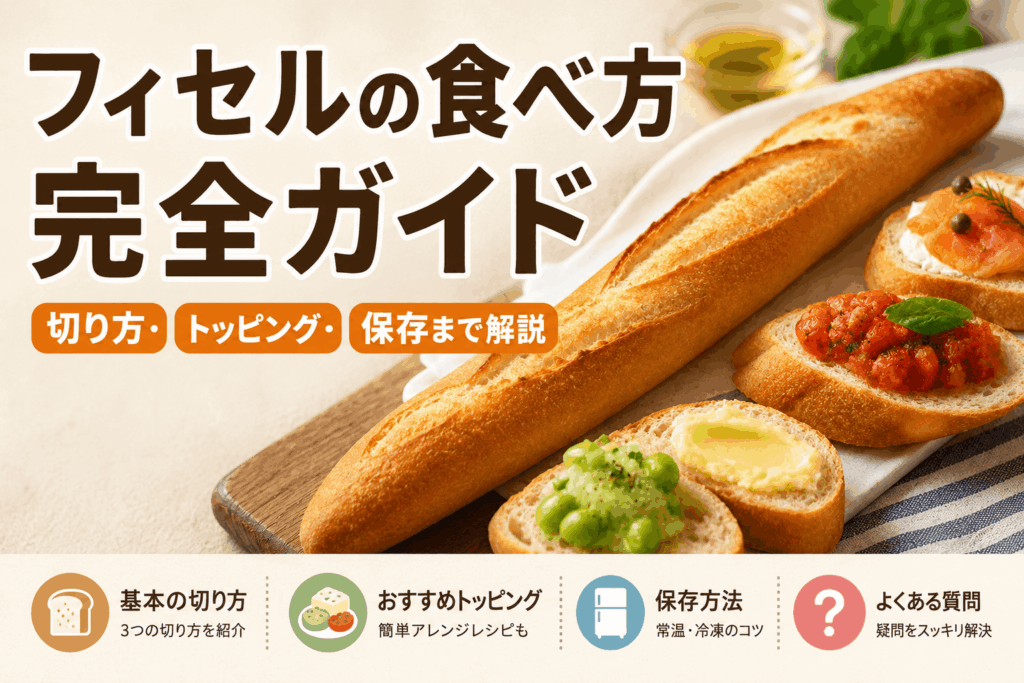 フィセルの食べ方完全ガイド｜切り方・トッピング・保存まで解説