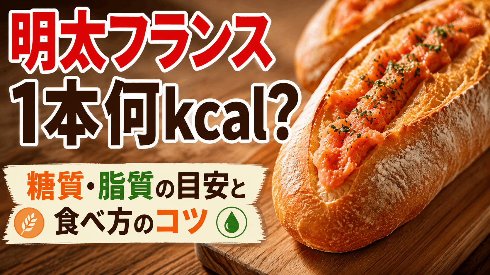 明太フランスは1本何kcal?糖質・脂質の目安と食べ方のコツ