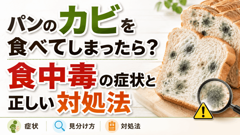 パンのカビを食べてしまったら？食中毒の症状と正しい対処法