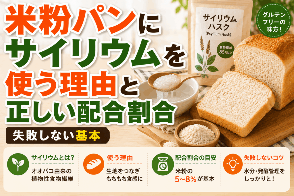 米粉パンにサイリウムを使う理由と正しい配合割合【失敗しない基本】