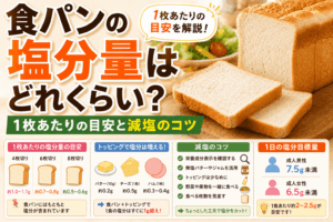 食パンの塩分量はどれくらい？1枚あたりの目安と減塩のコツ