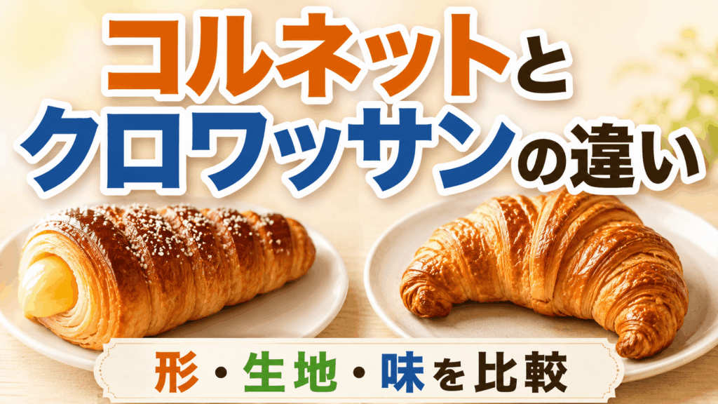 コルネットとクロワッサンの違いを解説｜形・生地・味の3つで比較