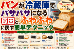 パンが冷蔵庫でパサパサになる原因と、ふわふわに戻す簡単テクニック