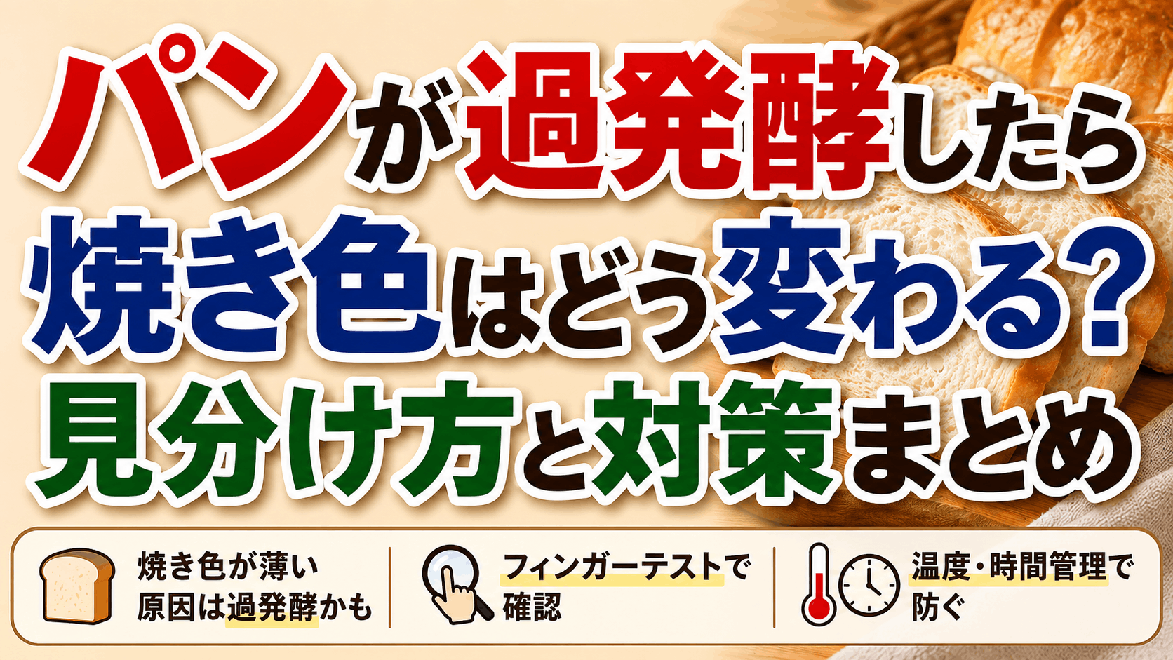 パンが過発酵したら焼き色はどう変わる？見分け方と対策まとめ